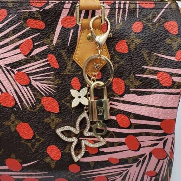 100% Auth Louis Vuitton Lock & Key with unbranded Bagcharm, Keycharm, Keychain - Picture 7 of 9